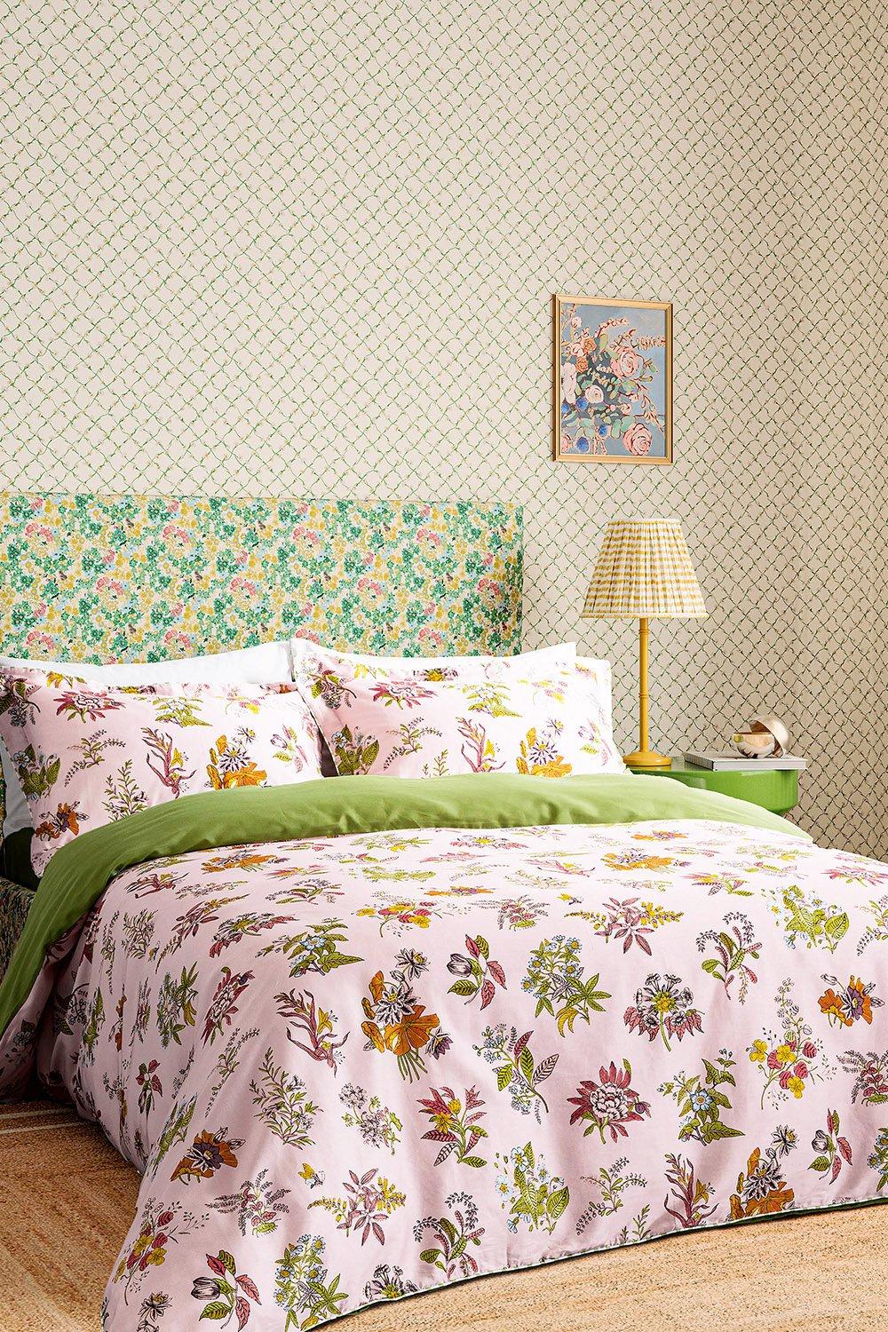 'Woodland Floral' Cotton Sateen Duvet Cover Set