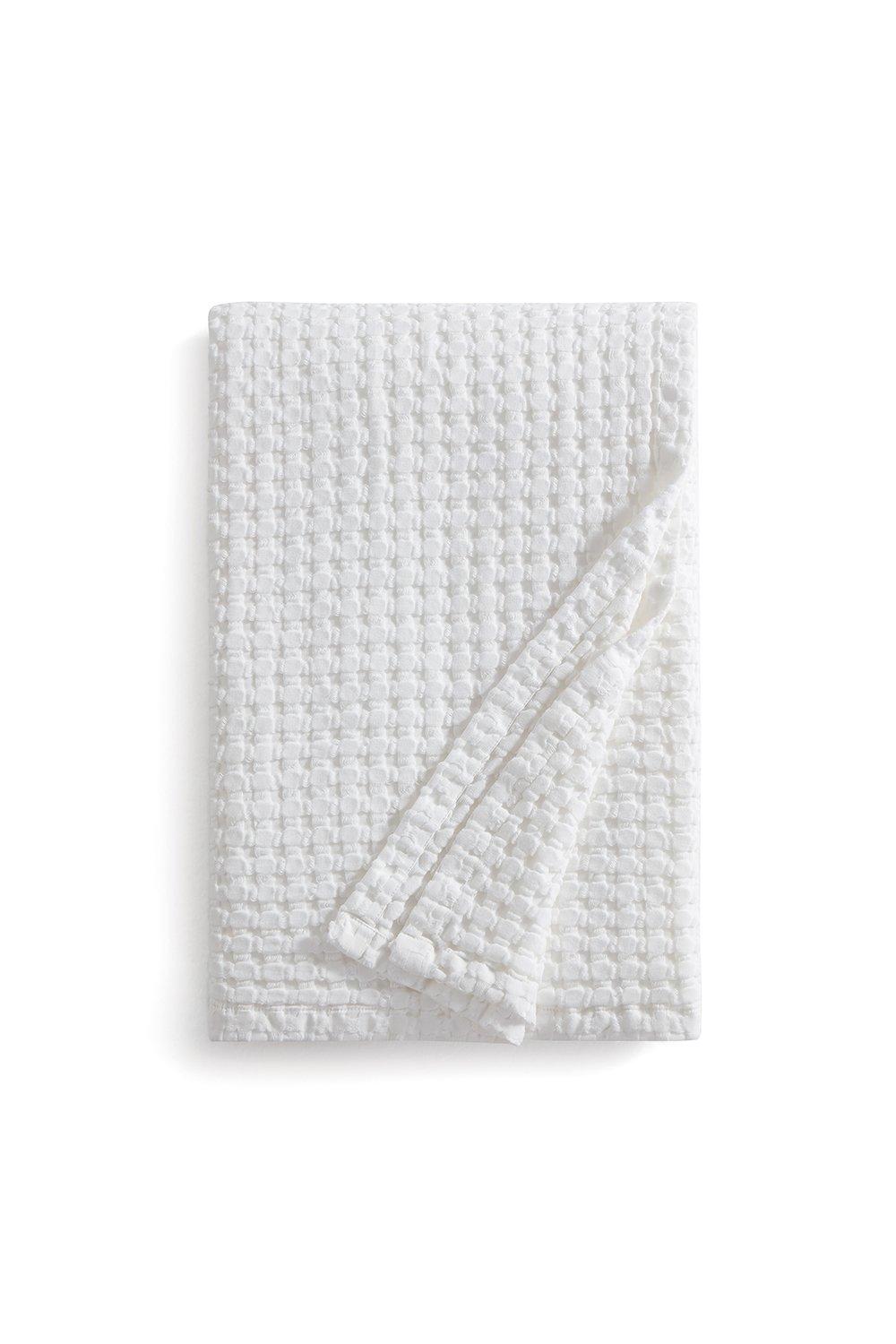 'Dkny Pure Waffle' Cotton Blanket White