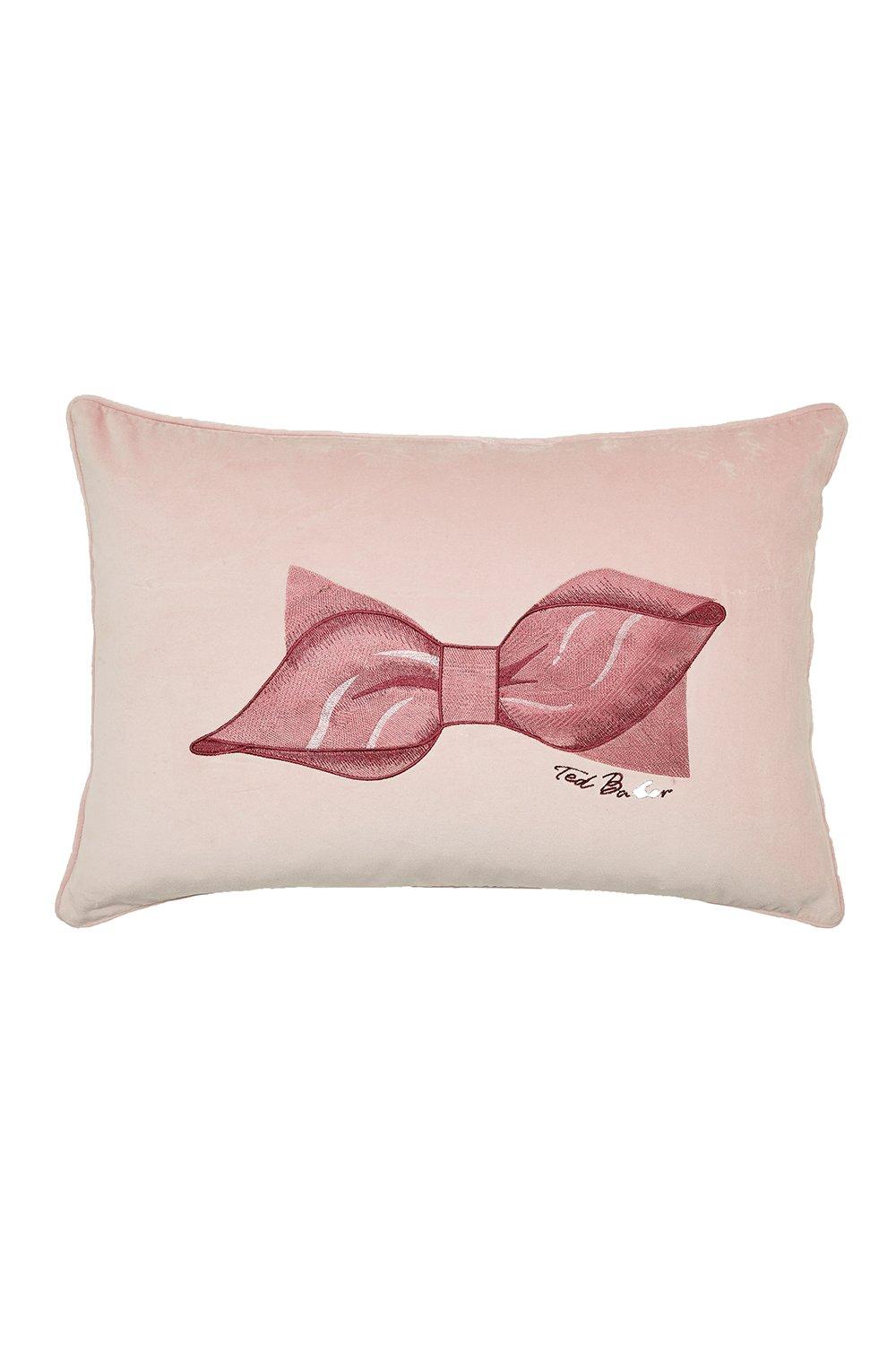 'Bow' Cotton Velvet Cushion