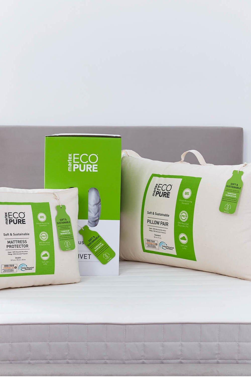 Duvets & Pillows, 'Eco Pure' Recycled Polyester Fill Pack of 2 Pillows