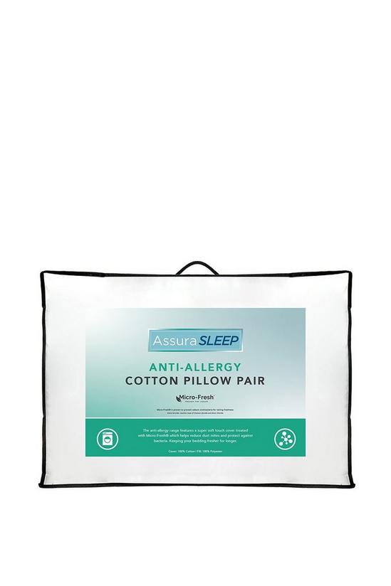 Assura Sleep 'Pure Cotton Anti Allergy' Pillow Pair With Micro-Fresh 1
