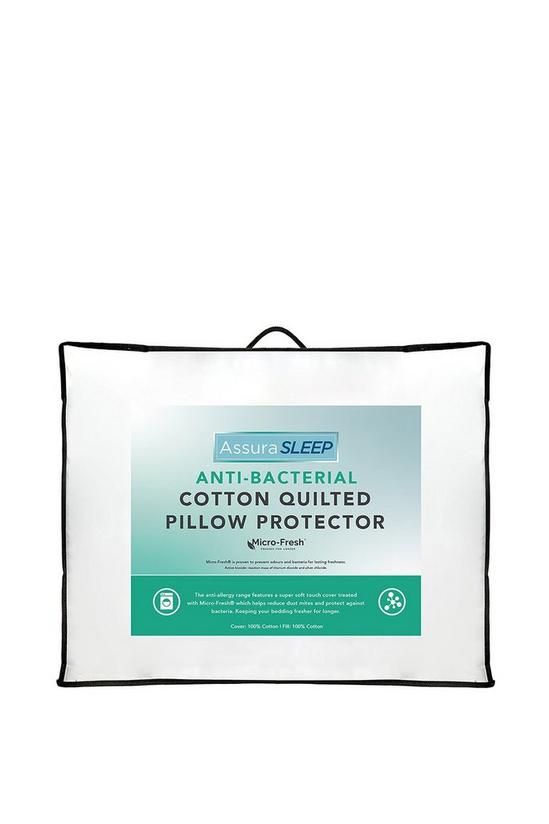 Assura Sleep 'Pure Cotton' Quilted Pillow Protector With Micro-Fresh 1
