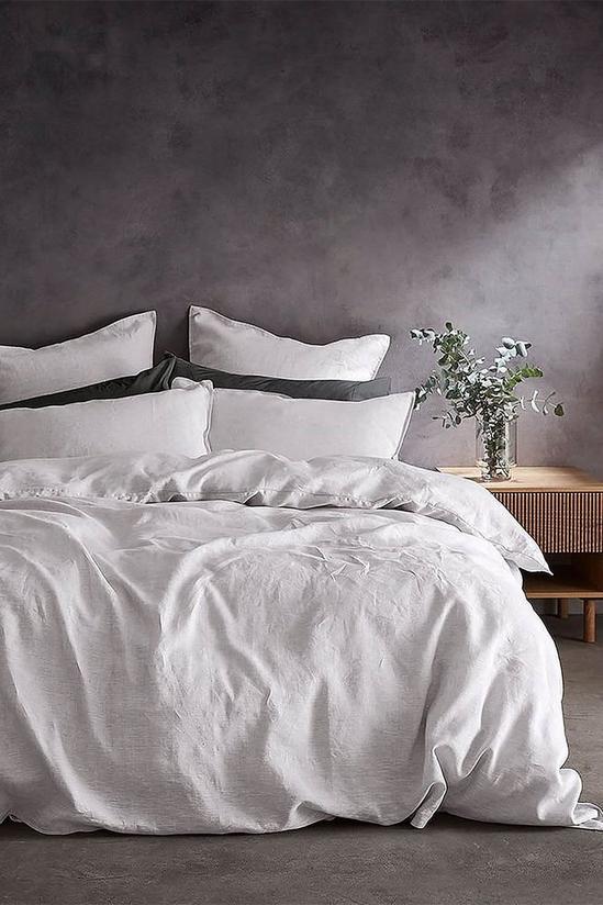 Lazy Linen 'Pure Washed Linen' Pillowcase Pair 1