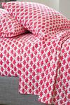 Martex Red Long Stem Lotus Fitted Sheet thumbnail 2