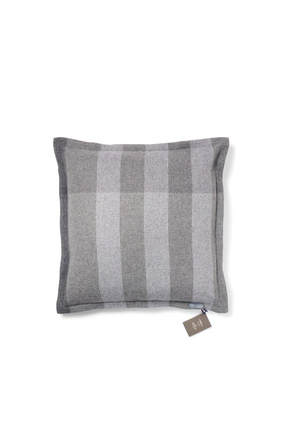 Cashmere Blend Grey Stripe Cushion
