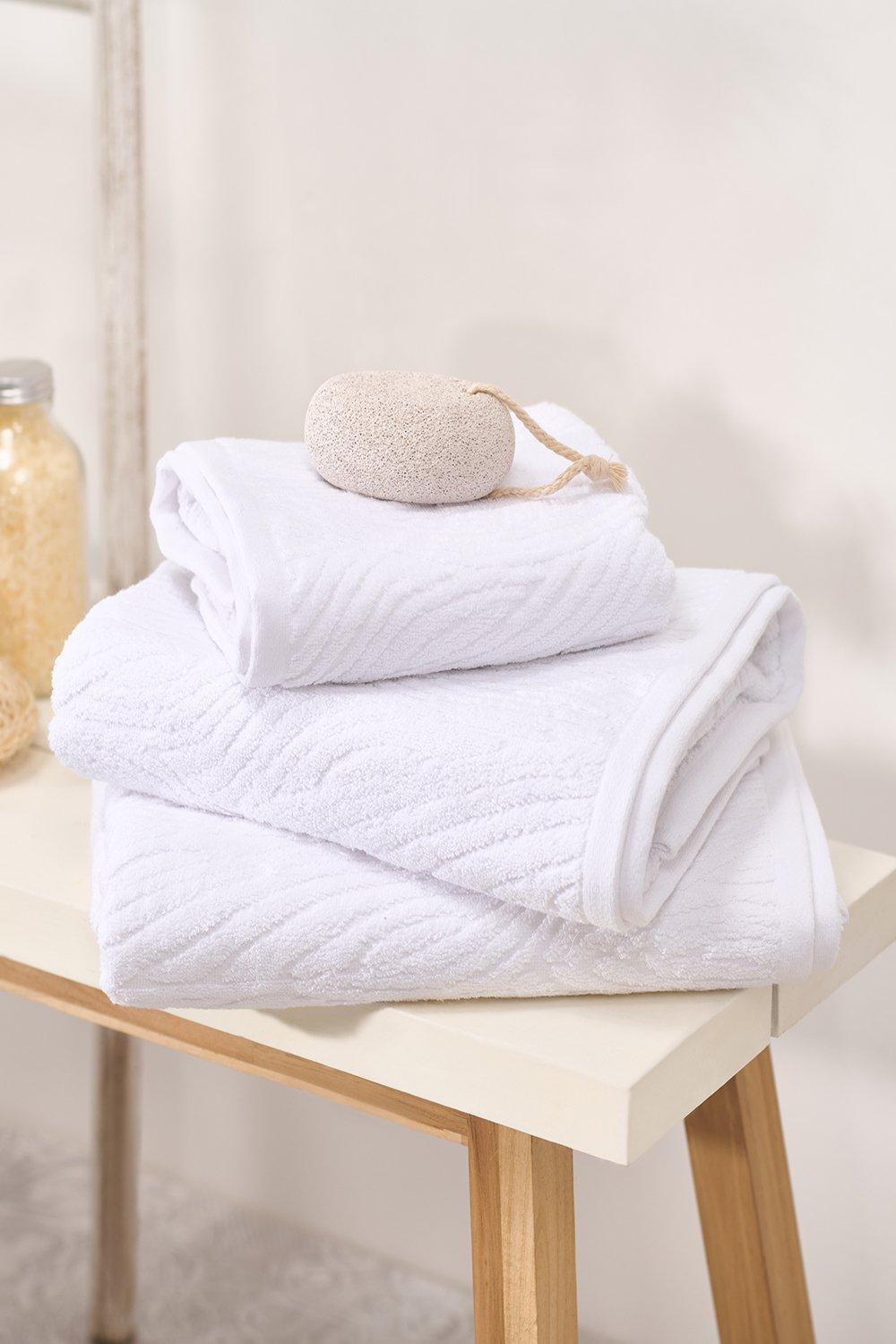 Eco Pure 100% Cotton 650gsm Jacquard 4 Piece Towel Bale