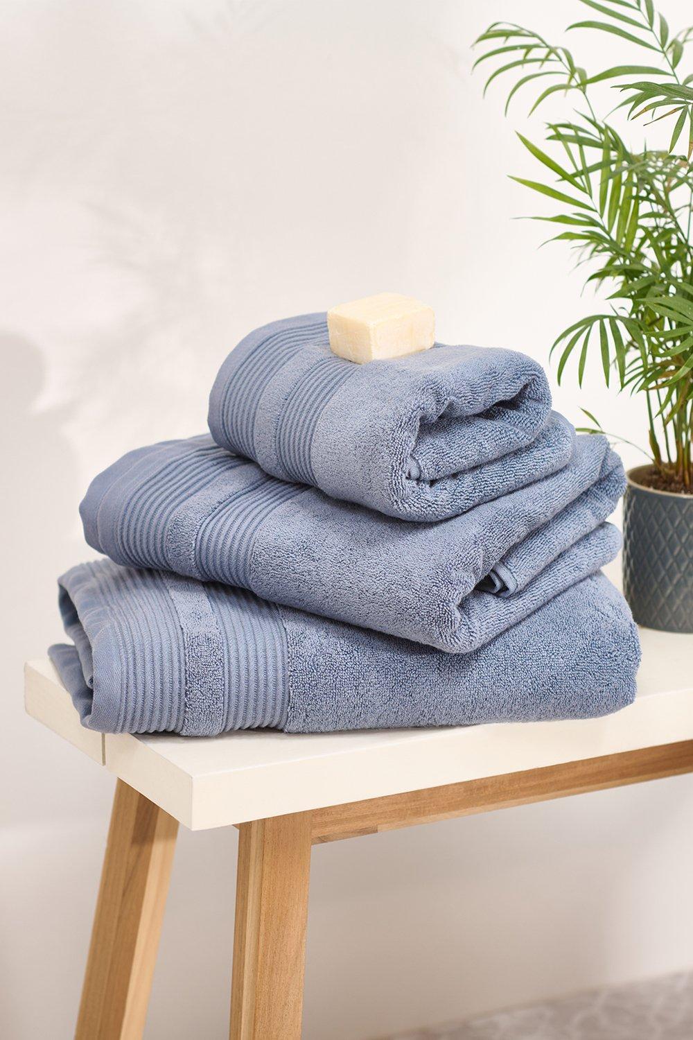 Eco Pure 100% Cotton 650gsm Plain 2 Piece Towel Bale