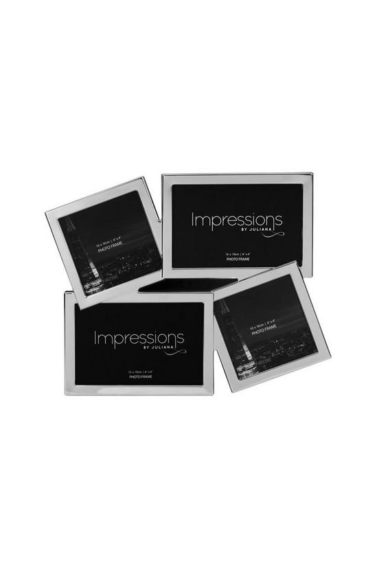 IMPRESSIONS Overlapping Multi-Aperture Photo Frame Two 4x4" And Two 6x4 1