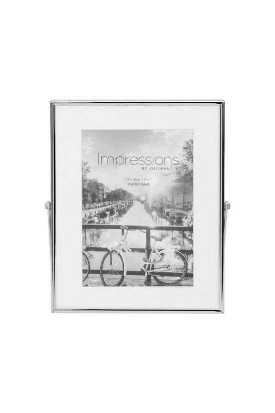 IMPRESSIONS Silver Colour Frame White Border 5" x 7" 1