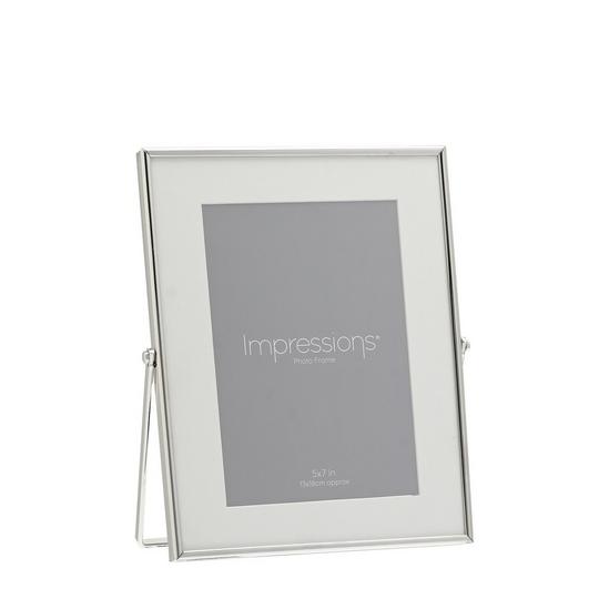 IMPRESSIONS Silver Colour Frame White Border 5" x 7" 2