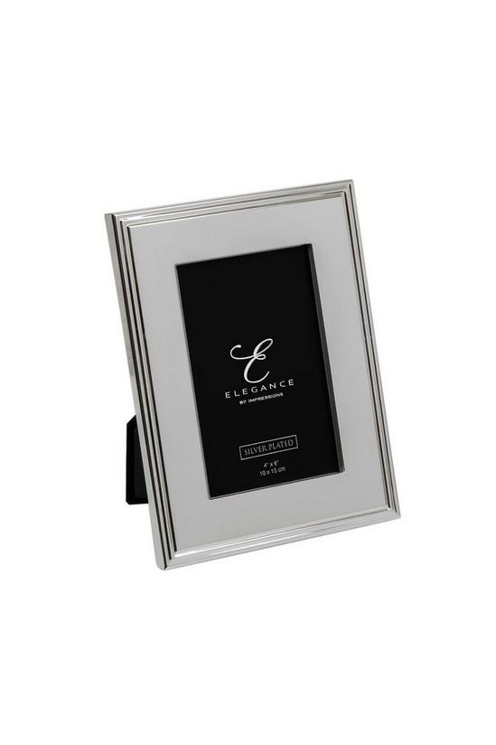 ELEGANCE Silver Plated Rib Edge Frame Gift Boxed 4'' x 6'' 1