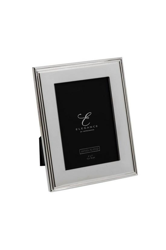 ELEGANCE Silver Plated Rib Edge Frame Gift Boxed 5'' x 7'' 1