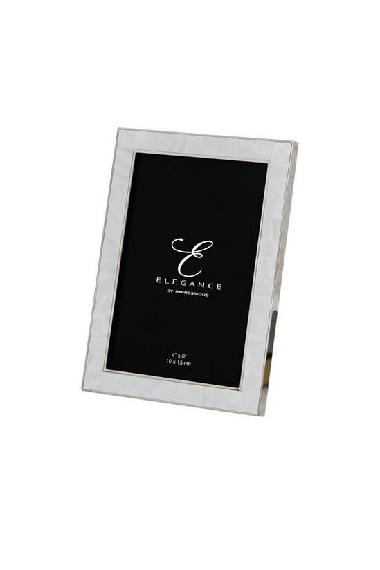 ELEGANCE Nickel & Mother of Pearl Frame Gift Box 4'' x 6'' 1