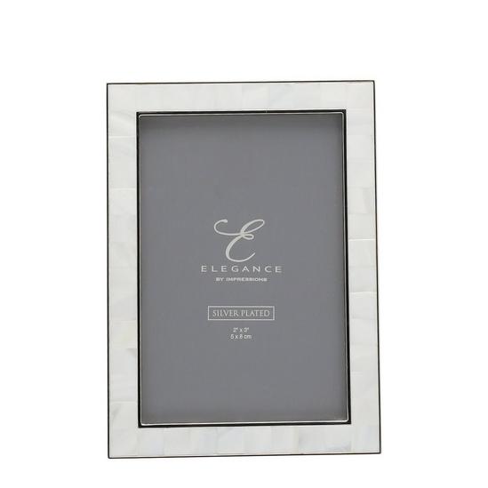 ELEGANCE Nickel & Mother of Pearl Frame Gift Box 4'' x 6'' 3