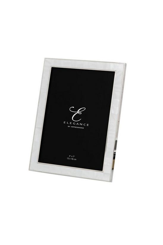 ELEGANCE Nickel & Mother of Pearl Frame Gift Box 5'' x 7'' 1