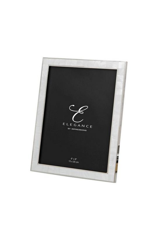 ELEGANCE Nickel & Mother of Pearl Frame Gift Box 6'' x 8'' 1