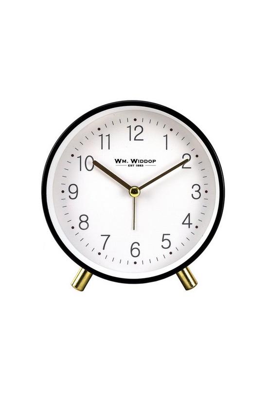 WILLIAM WIDDOP Round Alarm Clock with Gold Metal Legs 1