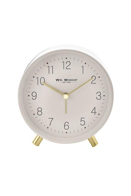 WILLIAM WIDDOP Round Alarm Clock with Gold Metal Legs 1