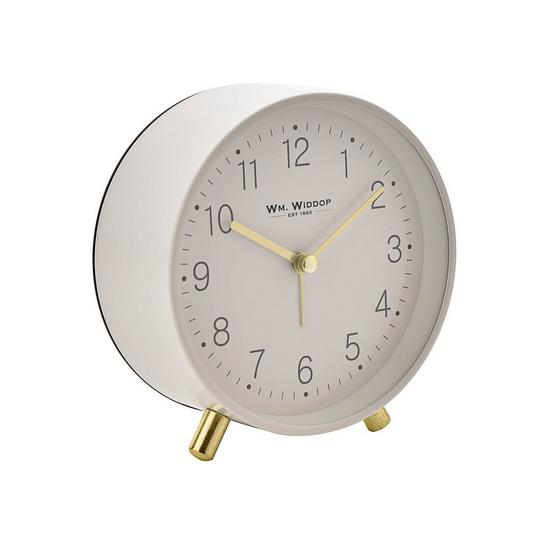 WILLIAM WIDDOP Round Alarm Clock with Gold Metal Legs 3