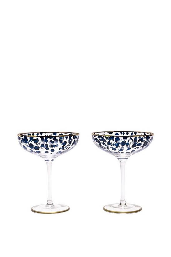 Frida Set of 2 Leopard Print Cocktail Glasses 1