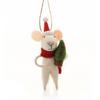 The Christmas Gift Co. Felt Mouse With Tree Decoration 13cm thumbnail 1
