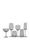 Hestia Set of 2 Grey Cocktail Glasses with Gold Rim thumbnail 3