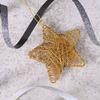 The Christmas Gift Co. Set of 4 Celestial Woven Gold Stars Tree Decoration thumbnail 2