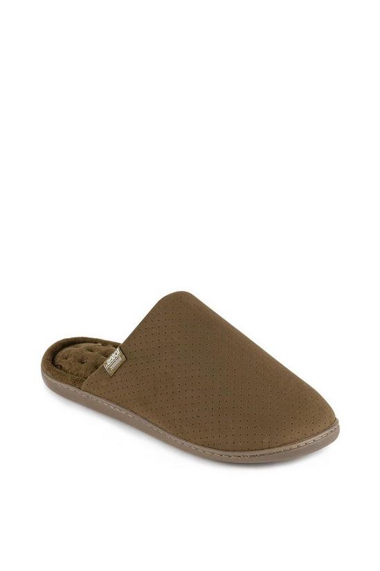 Isotoner Perforated Suedette Mule Slippers 1