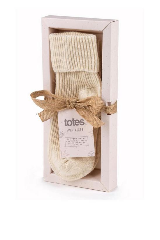 Totes Single Pack Cashmere Bed Socks 2