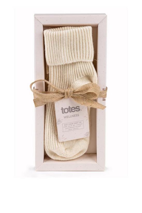 Totes Single Pack Cashmere Bed Socks 3