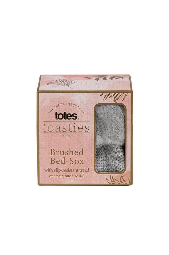 Totes Brushed Bed Sock with Tread 4