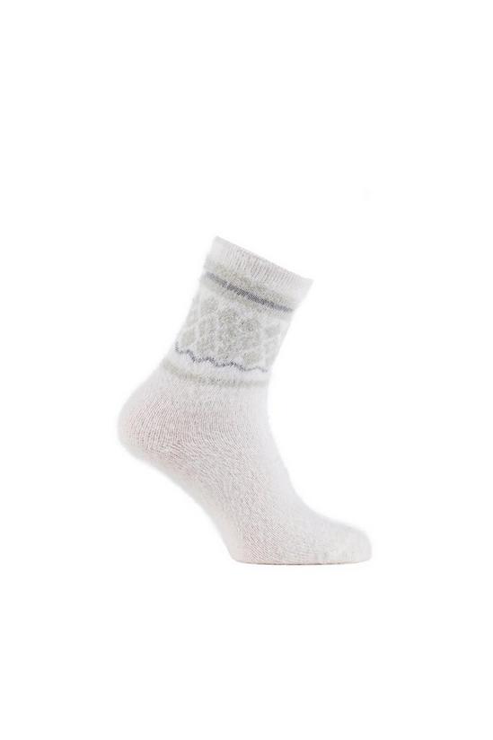 Totes Fluffy Fair Isle Bed Socks (Twin Pack) 4