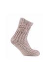 Totes Luxury Sparkle Slipper Sock with Pom Pom thumbnail 3