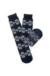 Totes Single Pack of Fair Isle Design Treaded Slipper Socks thumbnail 1