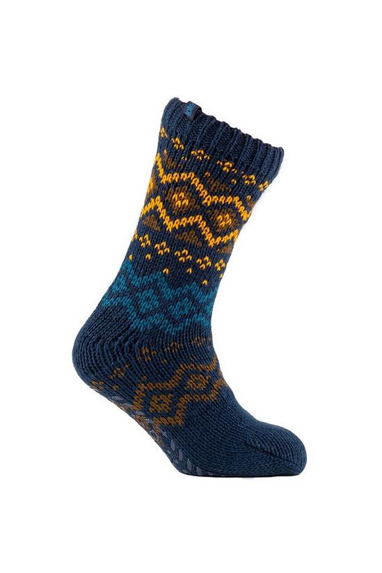 Totes Fair Isle Slipper Sock with Fleece Lining 3