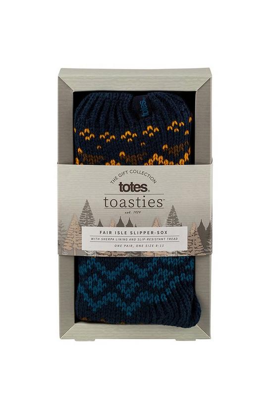 Totes Fair Isle Slipper Sock with Fleece Lining 4