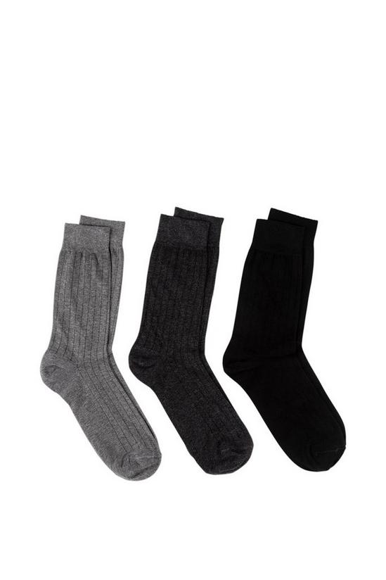 Totes Italian Cotton Rich Ankle Socks  (Triple Pack) 1
