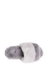 Totes Faux Fur Contrast Stripe Slider Slippers thumbnail 6