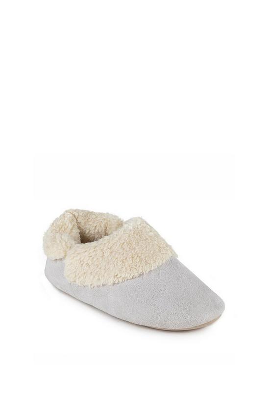 Totes Suedette Boot Slippers with Cuff 1