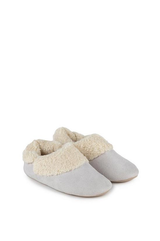Totes Suedette Boot Slippers with Cuff 2