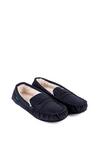 Totes Suedette Moccasin Slippers with Faux Fur Lining thumbnail 2