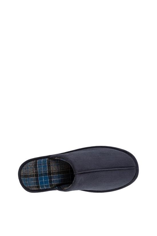 Totes Suedette Mule Slippers with Check Lining 6
