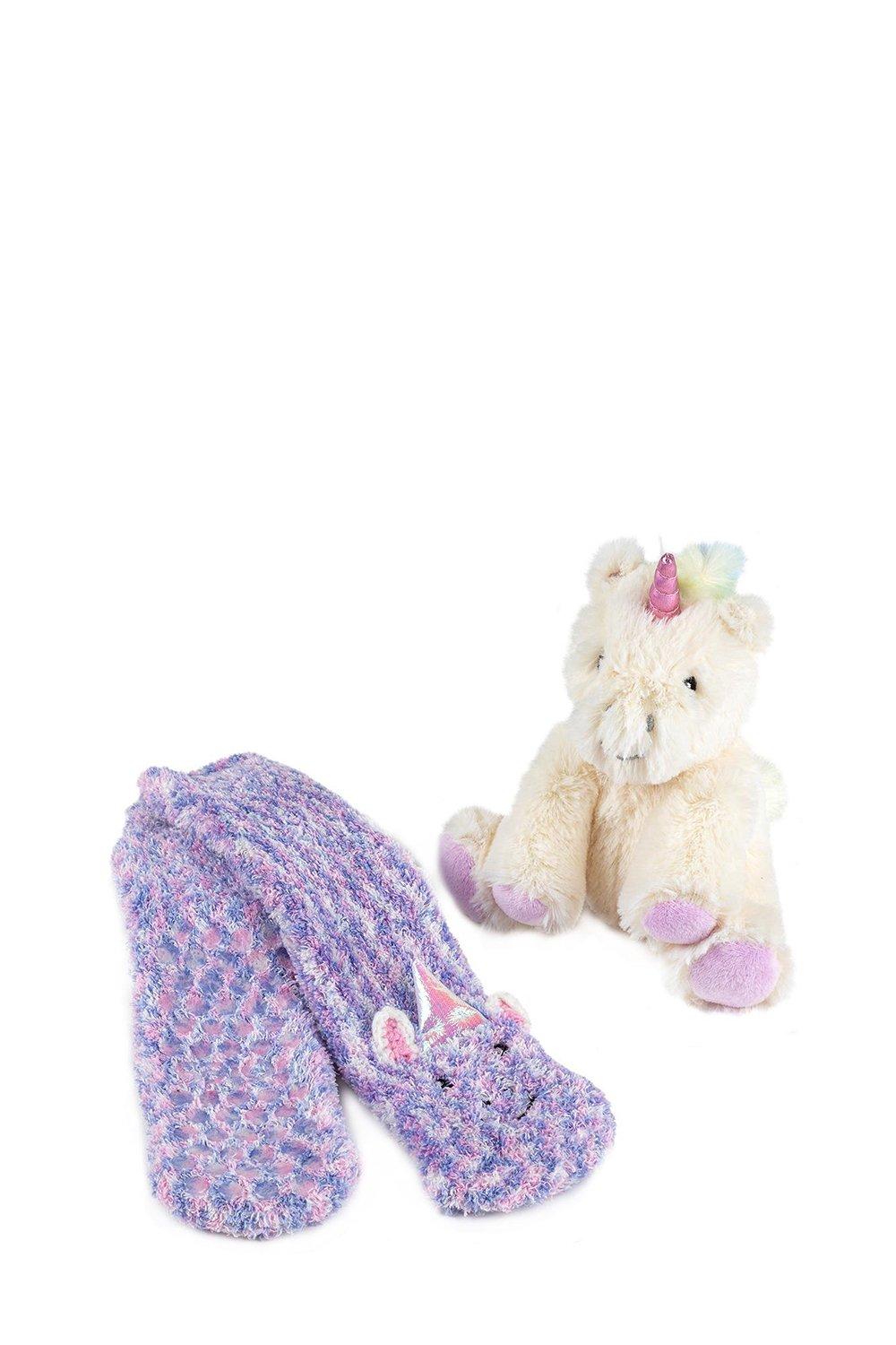 Plush Toy and Super Soft Slipper Socks Set