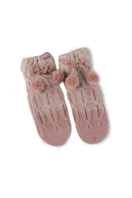 Totes Knitted Chunky Slipper-Sox 1