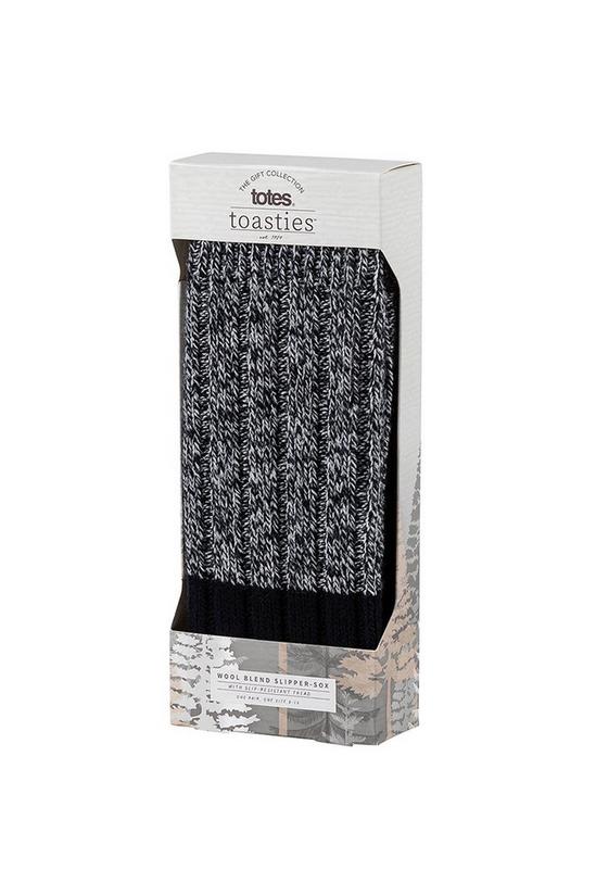 Totes Natural Wool Blend Slipper Sock with Tread 2