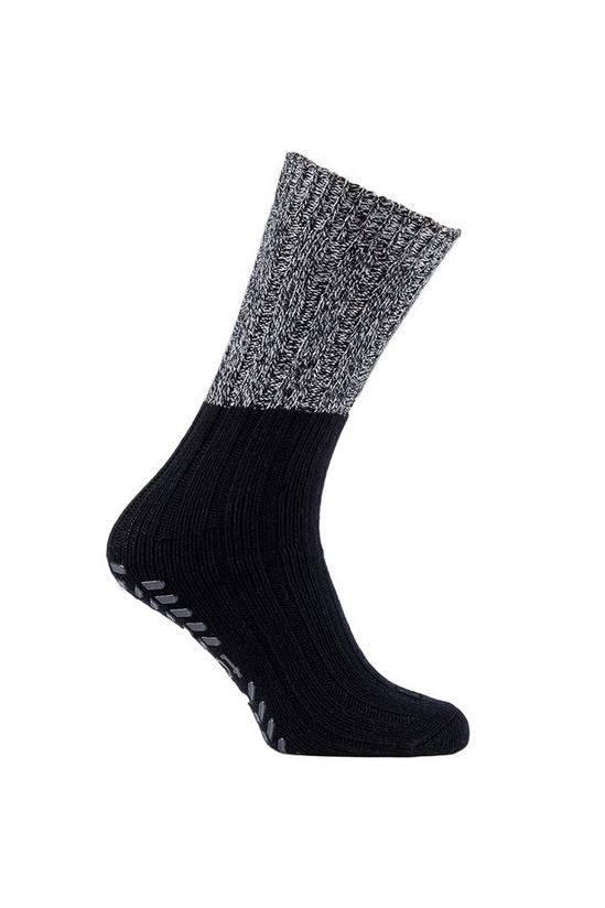 Totes Natural Wool Blend Slipper Sock with Tread 3