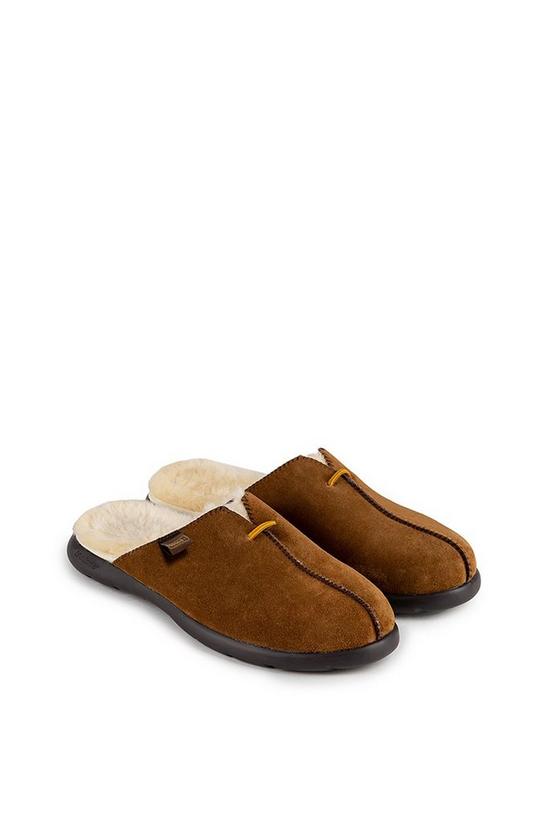 Totes Suede Mule Indoor/Outdoor Slippers With Faux Fur Lining 2
