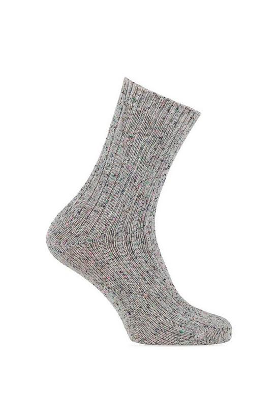 Totes Twin Pack Ribbed Nep Wool Blend Socks 3