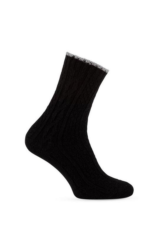 Totes Twin Pack Cable Knit Wool Blend Socks 2