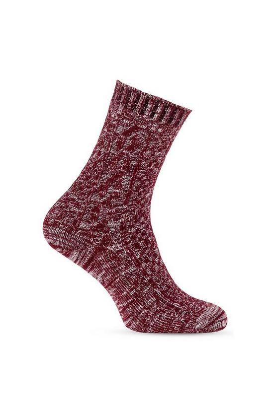 Totes Twin Pack Cable Knit Wool Blend Socks 3